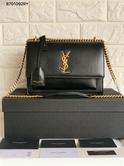 ysl black bag gold chain|ysl shoulder bag black.